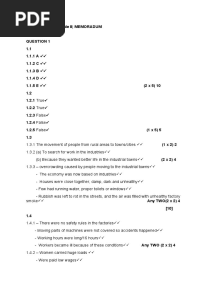 SS March Test Grade 8 Memo