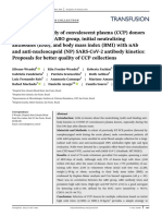 A Longitudinal Study of Convalescent Plasma (CCP) Donors