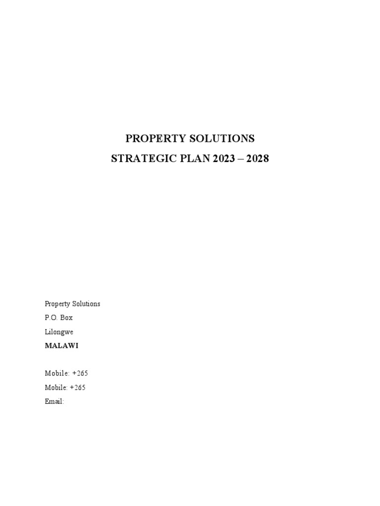 SM Draft Property Solutions | PDF | University | Strategic Planning