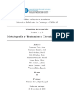 Metalograf Ia y Tratamiento T Ermico de Aceros: Universitat Polit'ecnica de Catalunya - ESEIAAT
