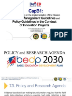 CapB1. BEDP Research Agenda [Romel Petajen]