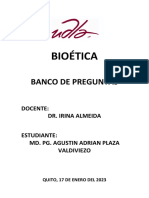 BANCO DE PREGUNTAS - Bioetica