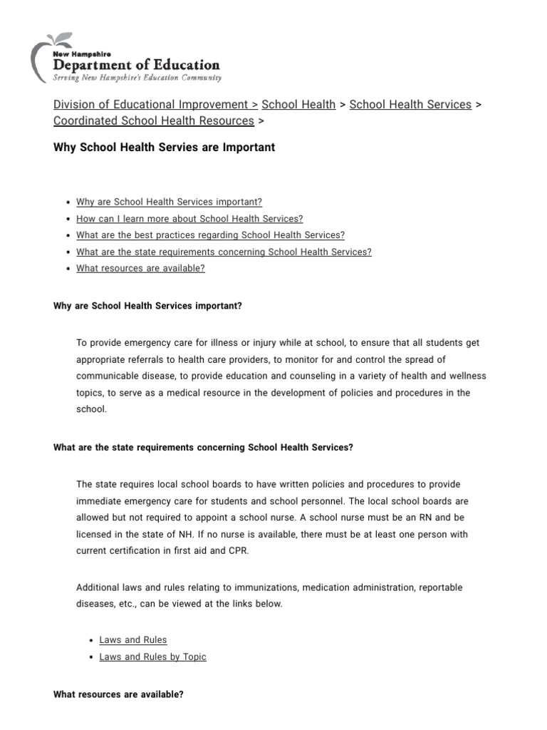 Why School Health Services Are Important _ Coordinated School Health