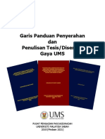 Thesis Writing Guide (Gaya Penulisan UMS 2018)