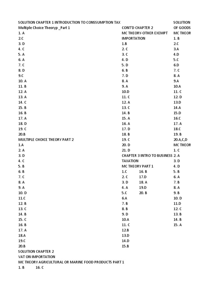 Solution Business Tax Book Pdf