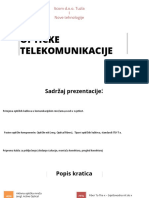 Optičke Telekomunikacije I Dio