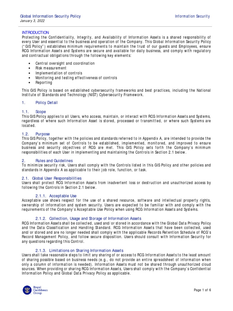 Global Information Security Policy PDF