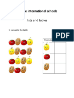 Lists and Tables