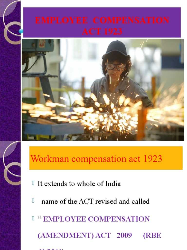 Employee Compensation Act, 1923 PDF Cost Of Living Employment