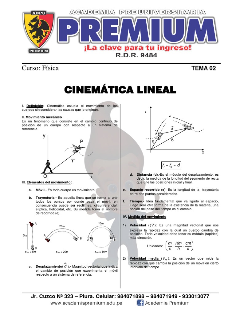 Introducción a la Cinemática I | PDF