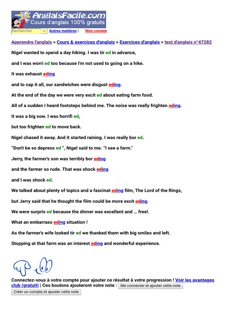 Adjectifs Edou Ing Testinteractifexerciceanglais - 1684790885440 | PDF ...