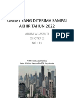 Omset Yang Diterima Sampai Akhir Tahun 2022 Arum