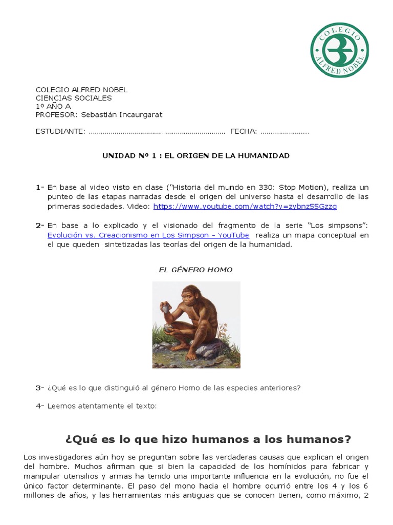 Origen de La Humanidad | PDF | Homo Sapiens | Homo