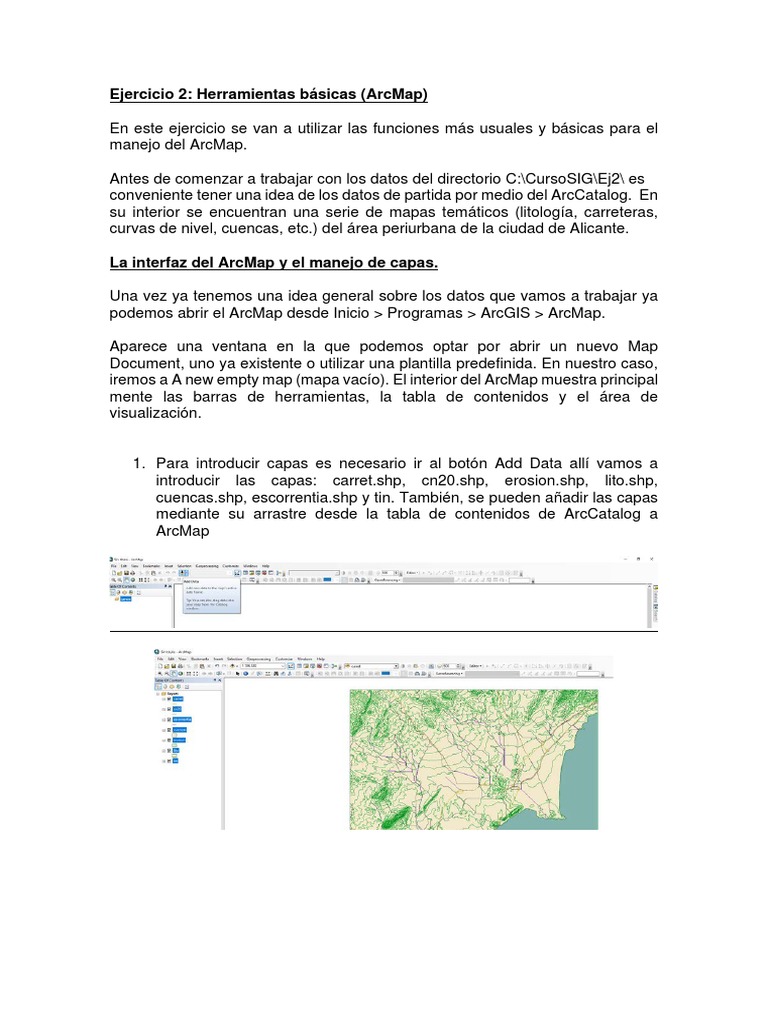 Guía Básica de ArcMap para Principiantes | PDF | Archivo de computadora ...