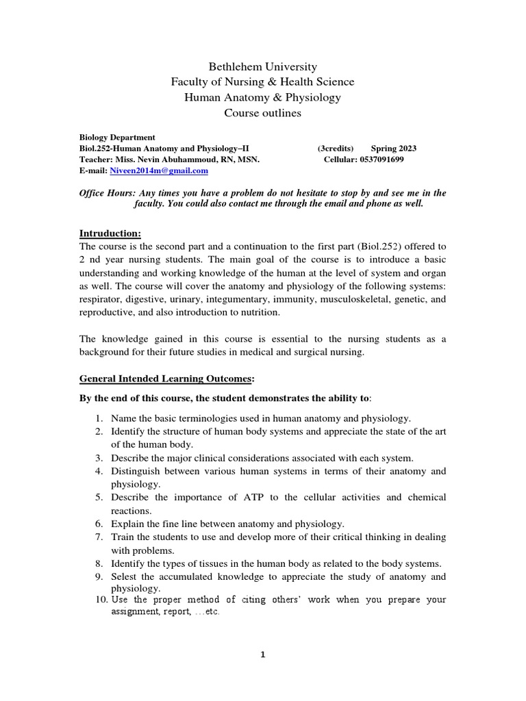 ANATOMY NOTES OUTLINE intelligence overview