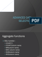 Advanced Data Selection