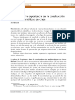 Lectura 2 El Lugar de La Experiencia en La Construcción de Las Matemáticas en Clase