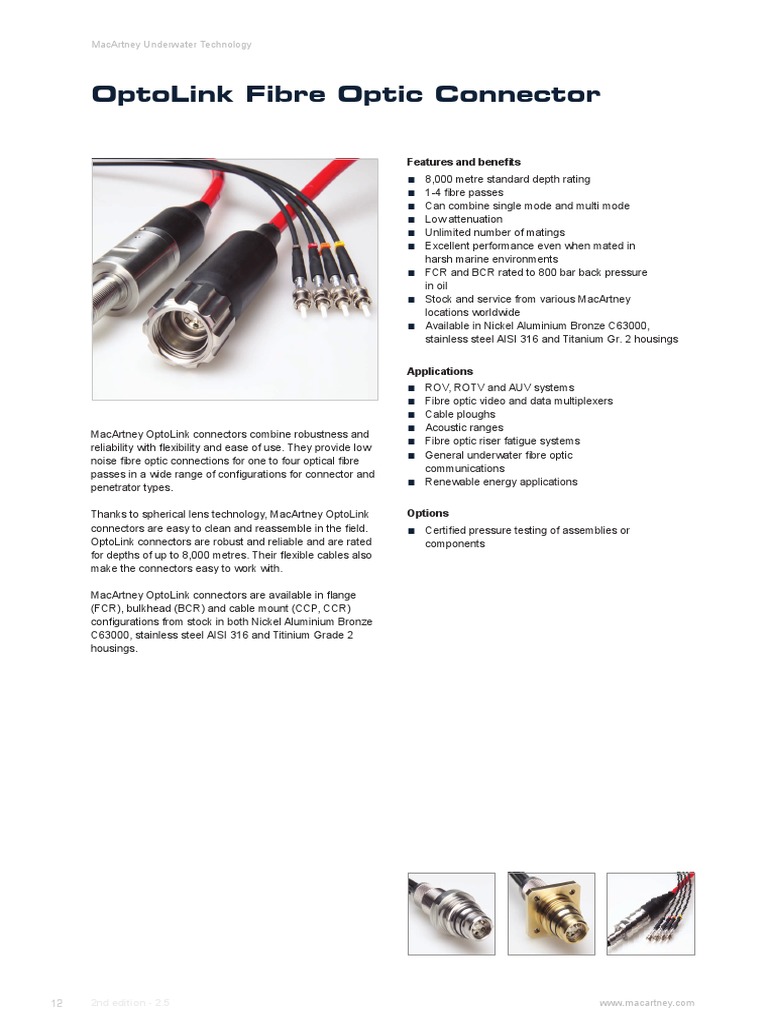 optolinkfibreopticconnector PDF Optical Fiber Electrical Connector