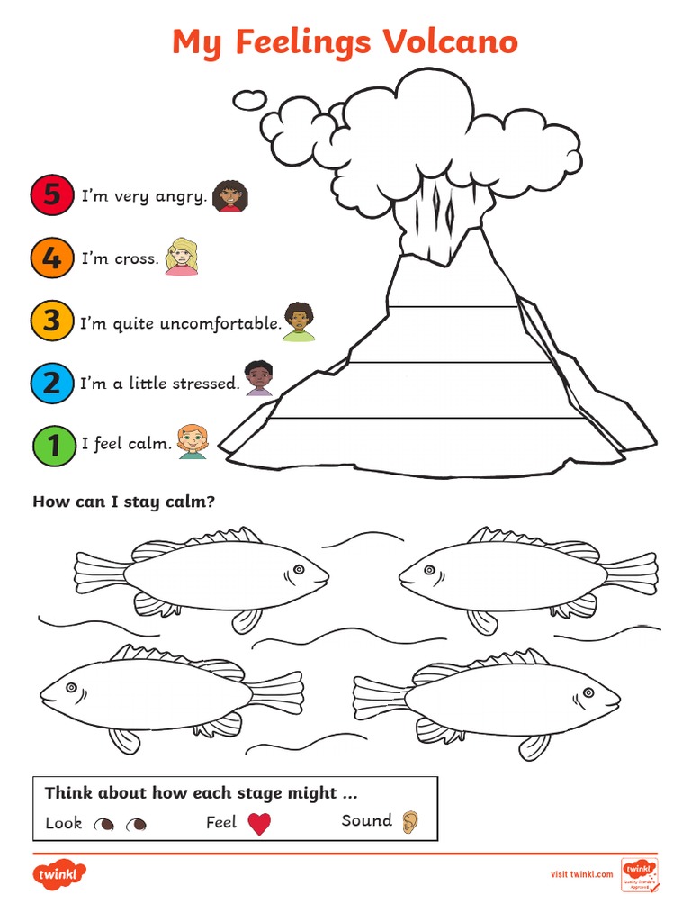 My Feelings Volcano Worksheet | PDF | Religion & Spirituality