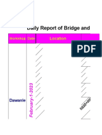 4 - Daily Report of Bridge and Tunnel Work