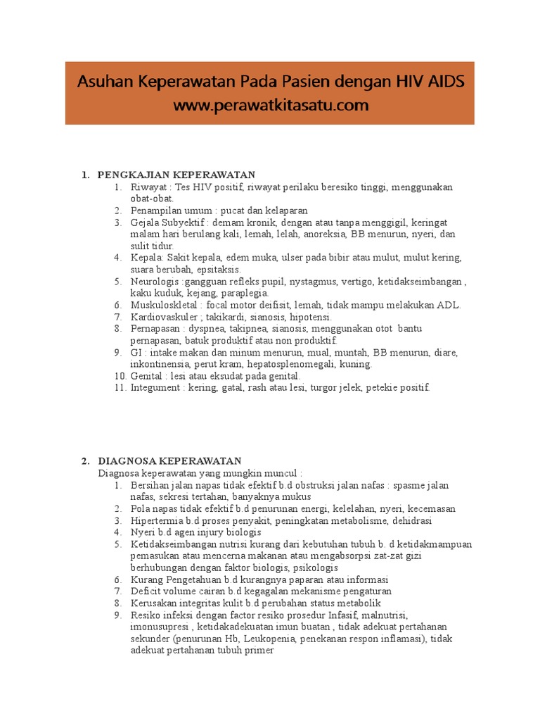 Askep Hiv Aids 2 | PDF