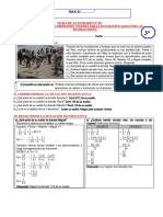 SOLUCION FICHA 3 - 3ERO - EDA1 Secundaria, Suma Resta de Fracciones