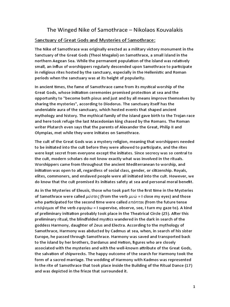 nike of samothrace analysis