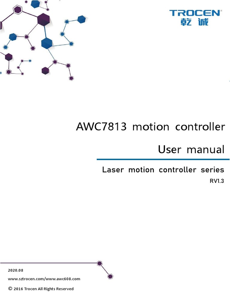 AWC7813 Motion Controller User Manual RV1.3 | PDF | User Interface | Usb