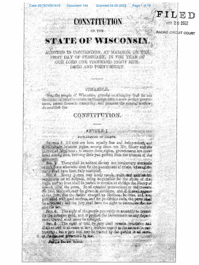 Case 2019CV001616 Document 144 | PDF
