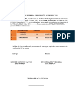 Acta Entrega Camara y Thermometer