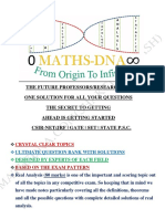 Real Analysis Maths-Dna