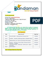 5N 6D 3pax Andaman Tour Package