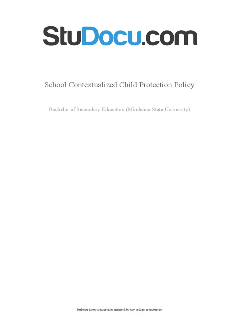 School Child Protection Policy | PDF | Bullying | Child Protection