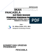 PENDIDIKAN PANCASILA Pertemuan 1. PENGANTAR PEND. PANCASILA Agustus 2022 (Aditya Irawan)