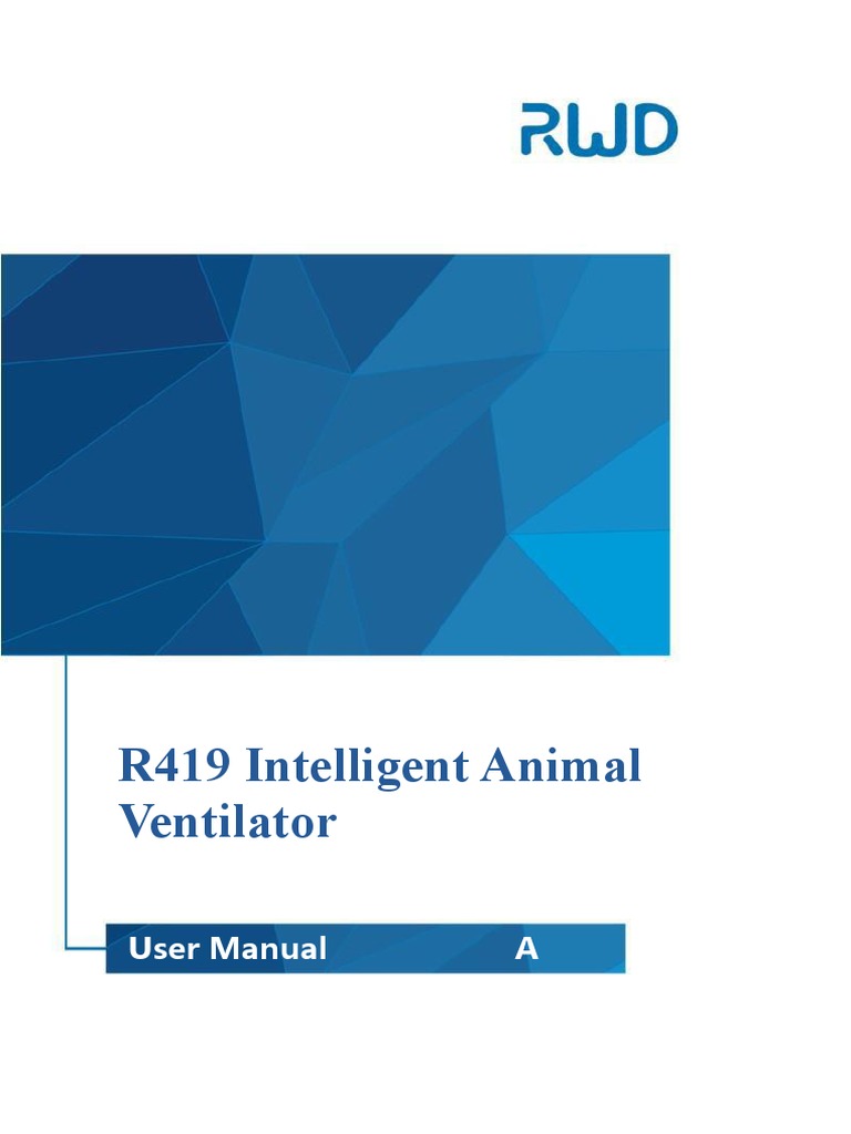 R419 Intelligent Animal Ventilator User Manual EN - V13 | PDF ...