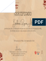 Certificado Forum Da Cultura