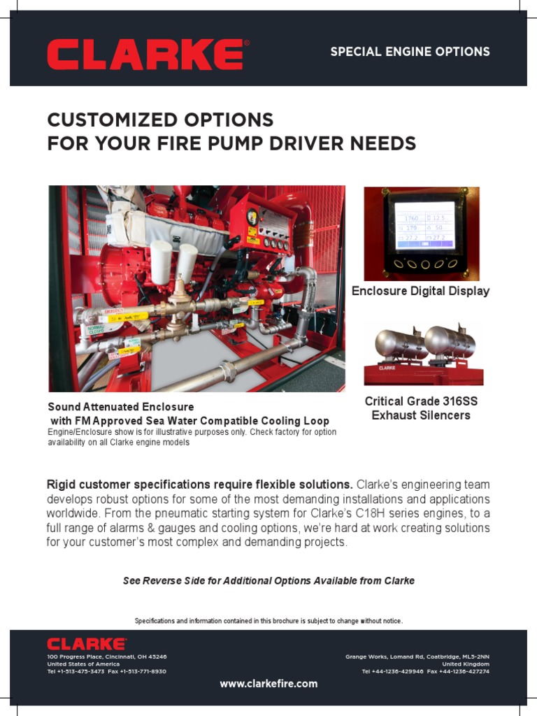 Clarke Engine Customization Options | PDF | Engines | Stainless Steel