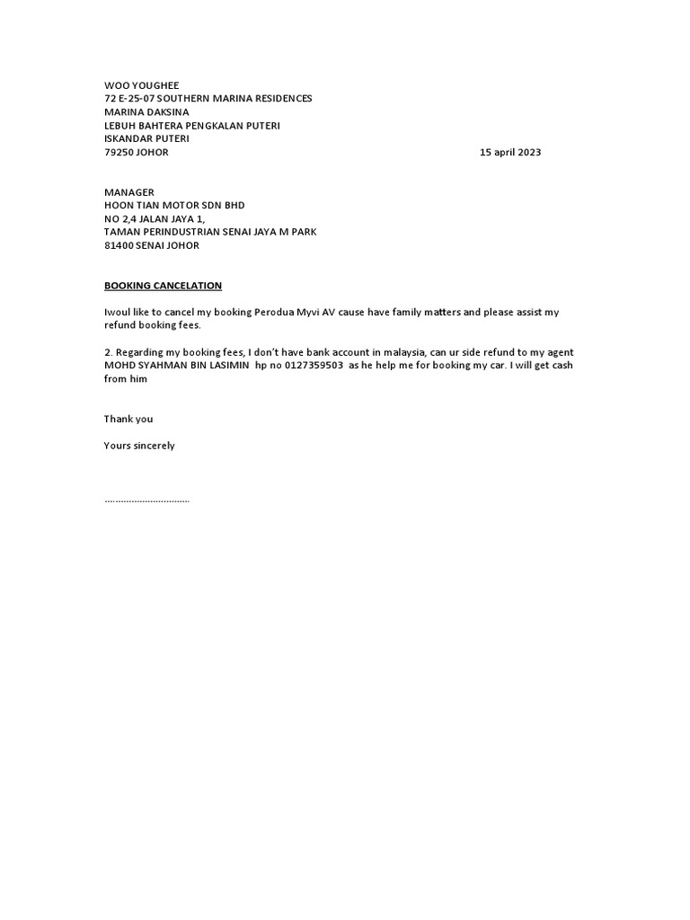 Cancel Pdf