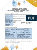 Guía de Actividades y Rúbrica de Evaluación - Fase 2 - Intercambio Cultural