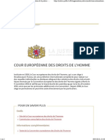 Cour Européenne Des Droits de L'homme - Organisation de La Justice - La Justice - Luxembourg