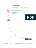 BP-01-UM-009 User Manual BazePort Communicator 2.0