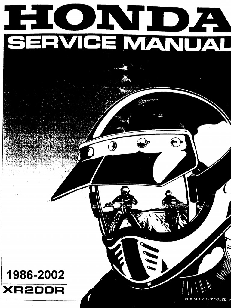 Honda XR200R 86 - 02 Service Manual | PDF