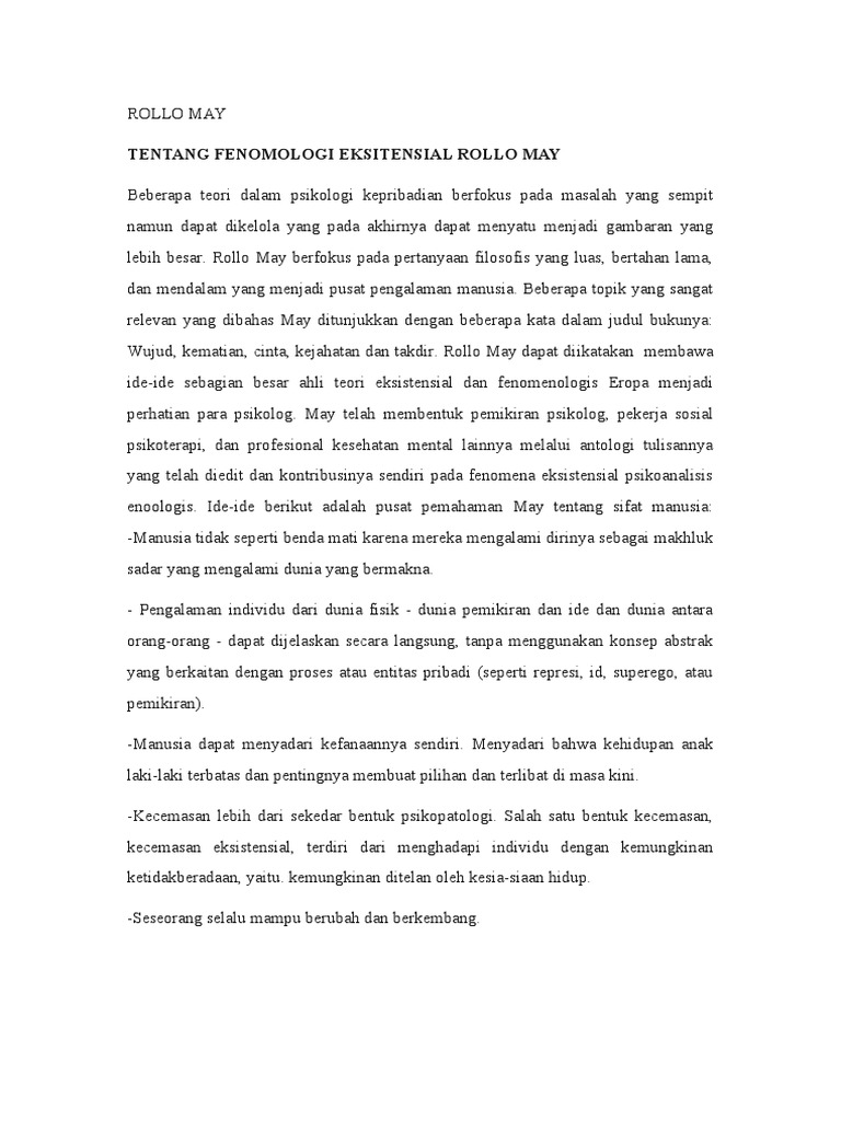 Eros dalam Pemikiran Rollo May | PDF