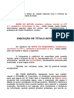 Execução Extrajudicial - Modelo