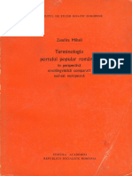 Zamfira Mihail Terminologia Portului Popular Romanesc Etnolingvistica Comparata 1978