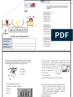 Evaluación Diagnóstica Matemática 4to Grado