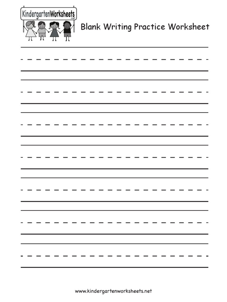 Blank Writing Practice Worksheet | PDF