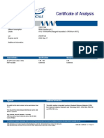 Certificate of Analysis