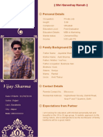 Hindu Marriage Biodata Format