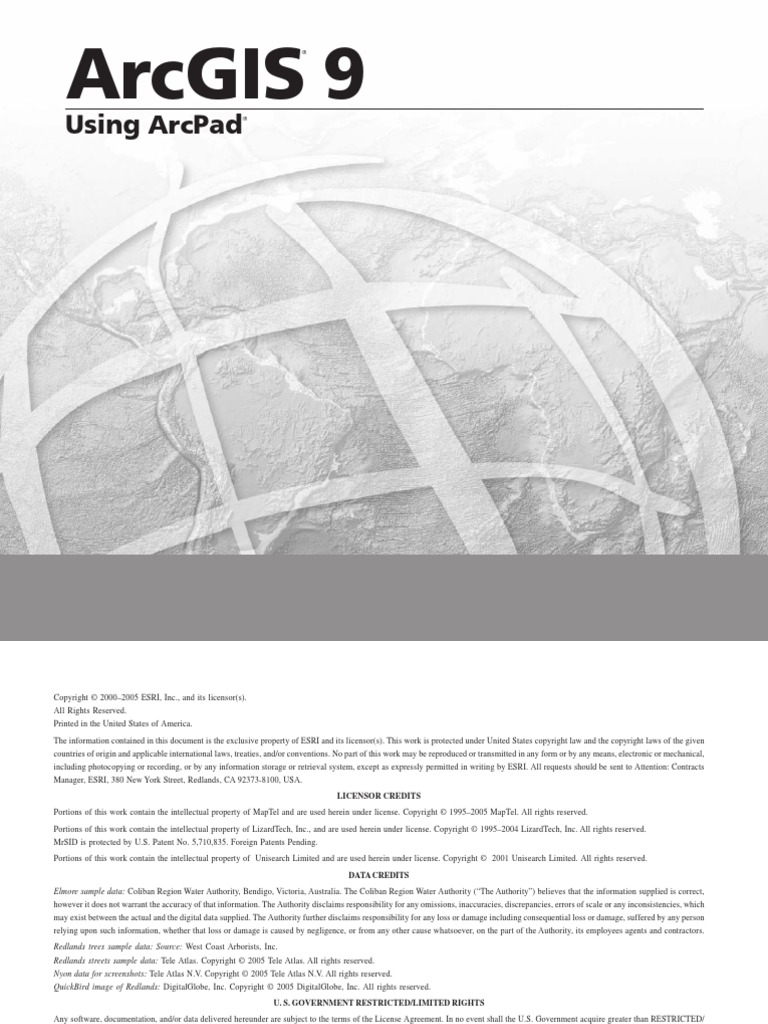 ArcPad 7 UserGuide 1105 | PDF | Arc Gis | Microsoft Windows